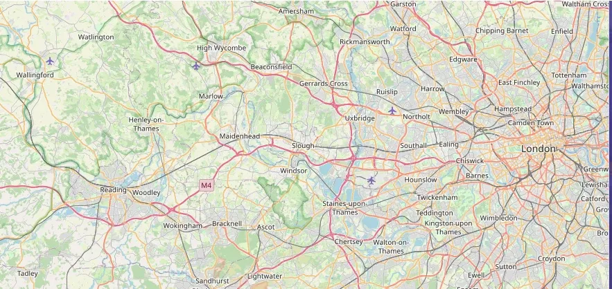 Map of the Slough area we cover